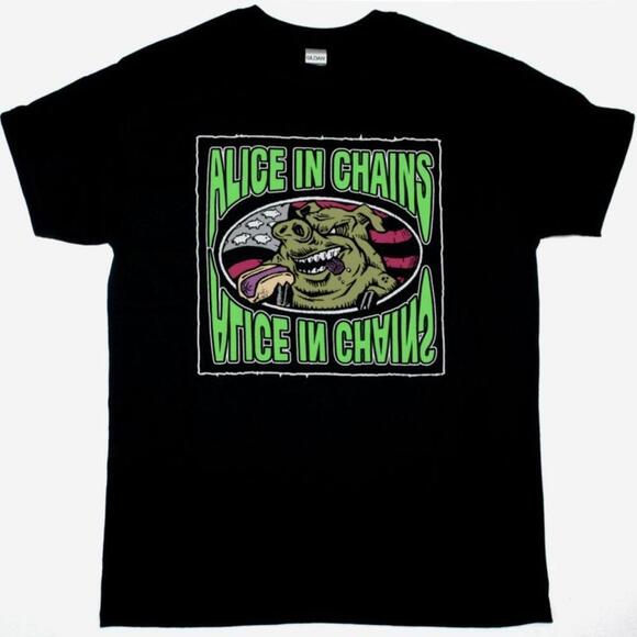 Tops - Alice In Chains Eat Like A Pig New Black T Shirt